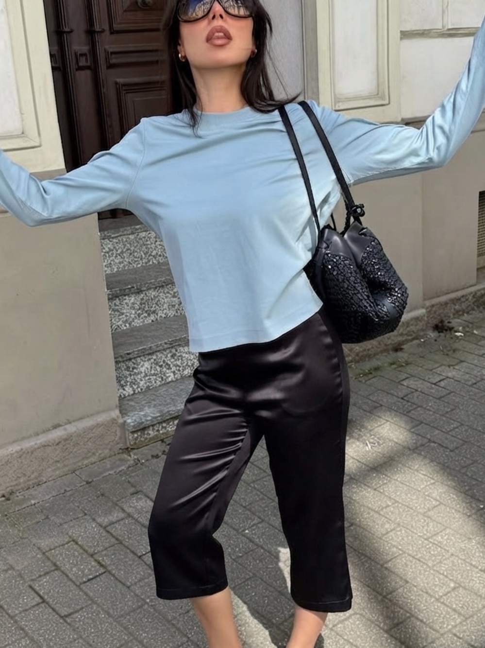 Vintage 90s satin capris